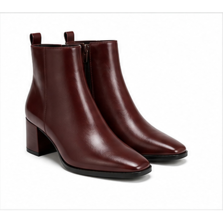 Burgundy ankle boots