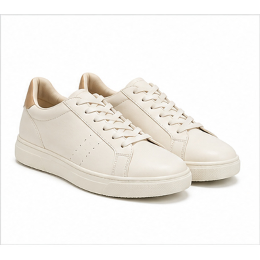 Ivory low-profile sneakers